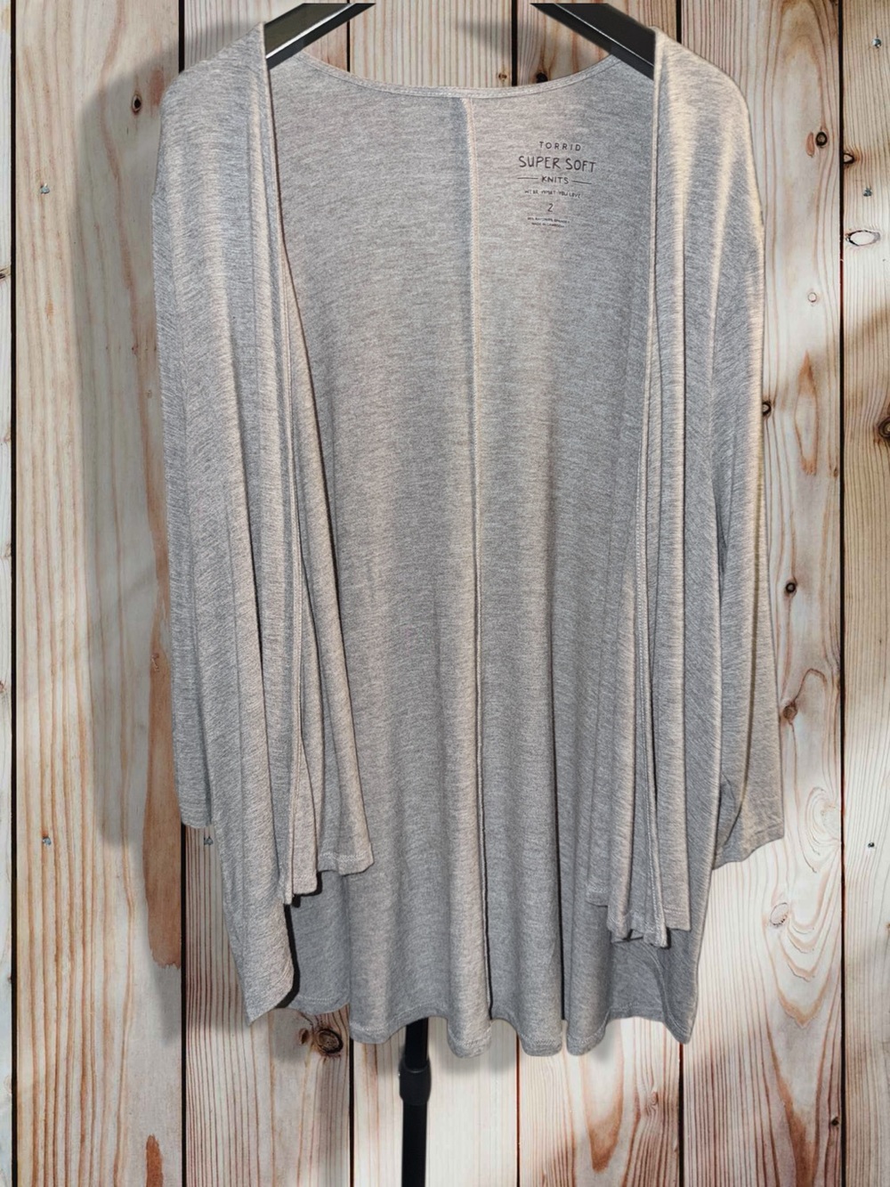 torrid Light Gray Open-Front Super Soft Cardigan
